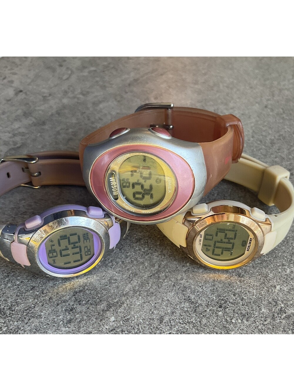 Lot of Three Armitron & Timex Womens Digital Watches All Three Run Great Lot #7